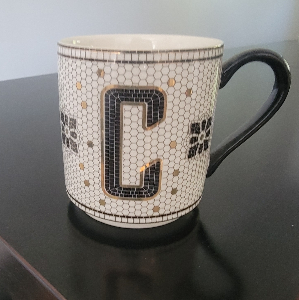 Anthropololgie Stoneware Monogram Mug
